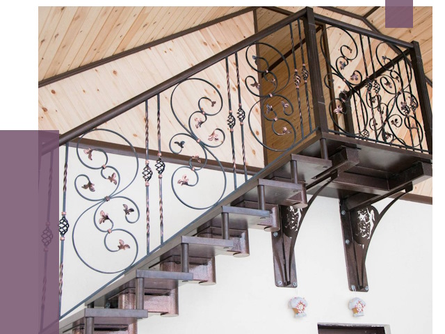Кованые лестницы в Ногинске от 79022 руб. под ключ