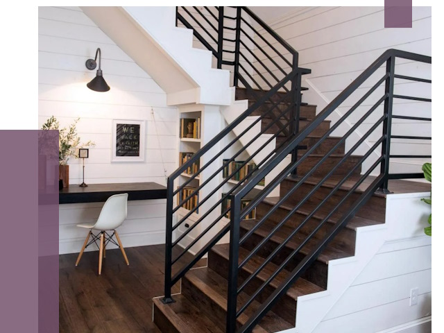 Перила для лестницы в доме в Ногинске от 7345 руб. — ПРОЛЁТ-Нгн