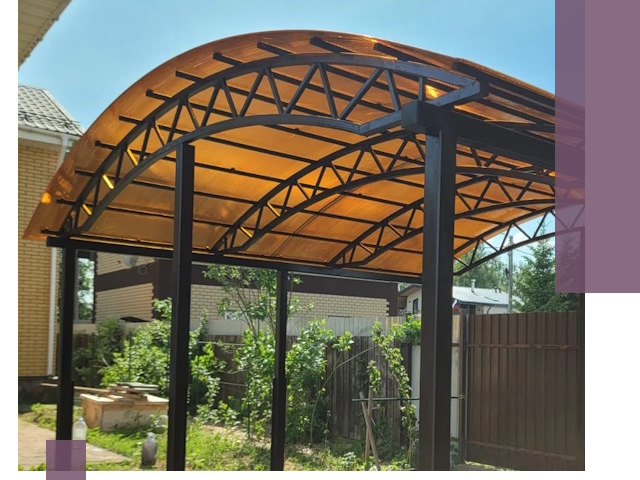 Изготовление навесов под ключ в Ногинске из качественных материалов