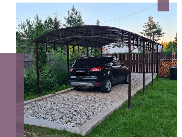 Навесы для автомобиля в Ногинске от 13018 руб.  | ПРОЛЁТ-Нгн