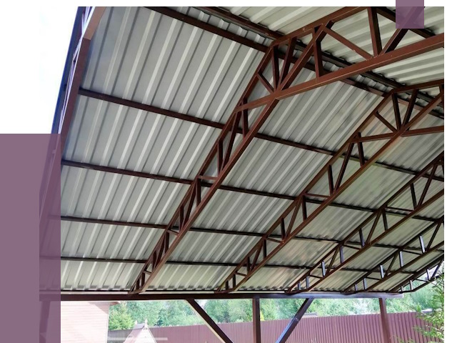 Навесы из профнастила в Ногинске от 7294 руб. | ПРОЛЁТ-Нгн