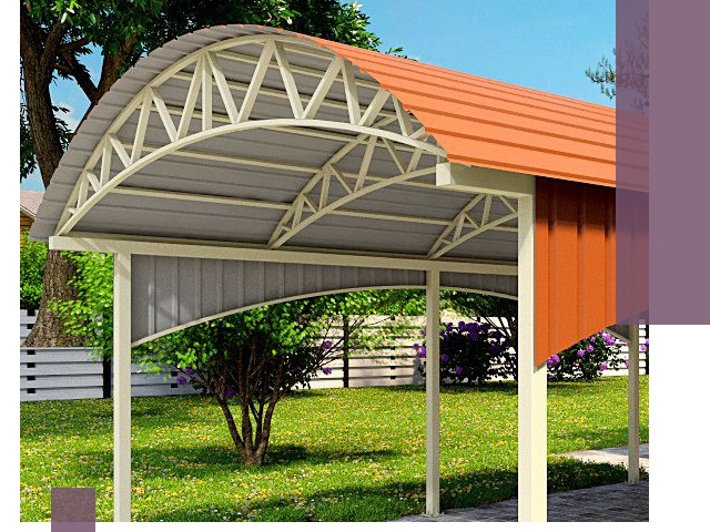 Навесы из профнастила под ключ в Ногинске — установка и монтаж