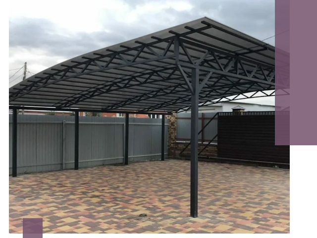 Металлические навесы под ключ в Ногинске — изготовление и монтаж