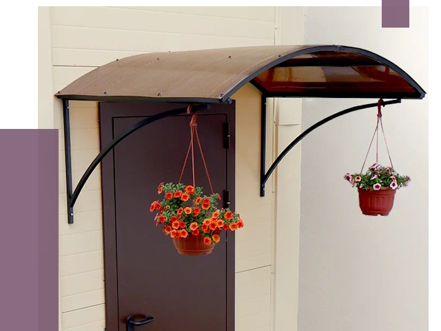 Козырьки над входом в Ногинске от 14690 руб.  | ПРОЛЁТ-Нгн