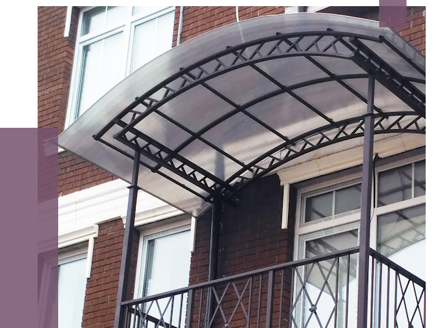 Козырьки над балконом в Ногинске от 8561 руб.  | ПРОЛЁТ-Нгн