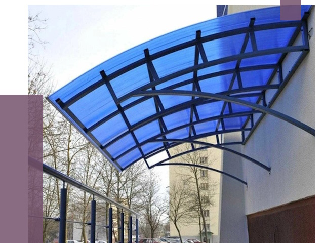 Козырьки из поликарбоната в Ногинске от 4255 руб. под ключ | ПРОЛЁТ-Нгн