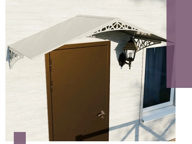 Металлические козырьки на входы и террасы в Ногинске