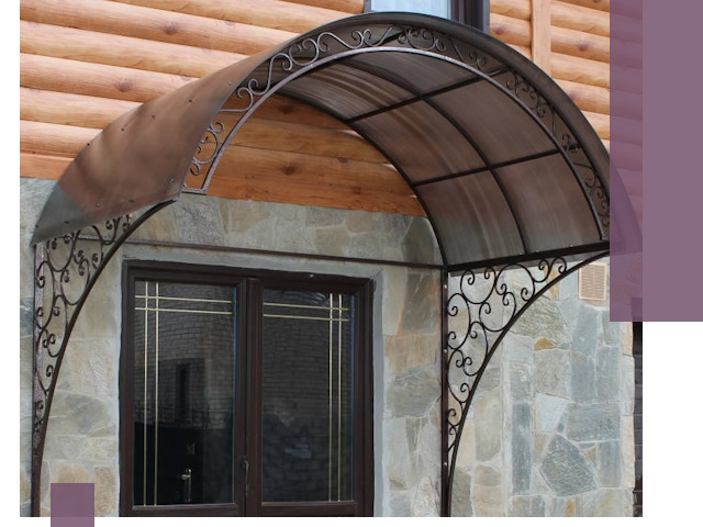 Арочные козырьки под ключ в Ногинске: изготовление и монтаж